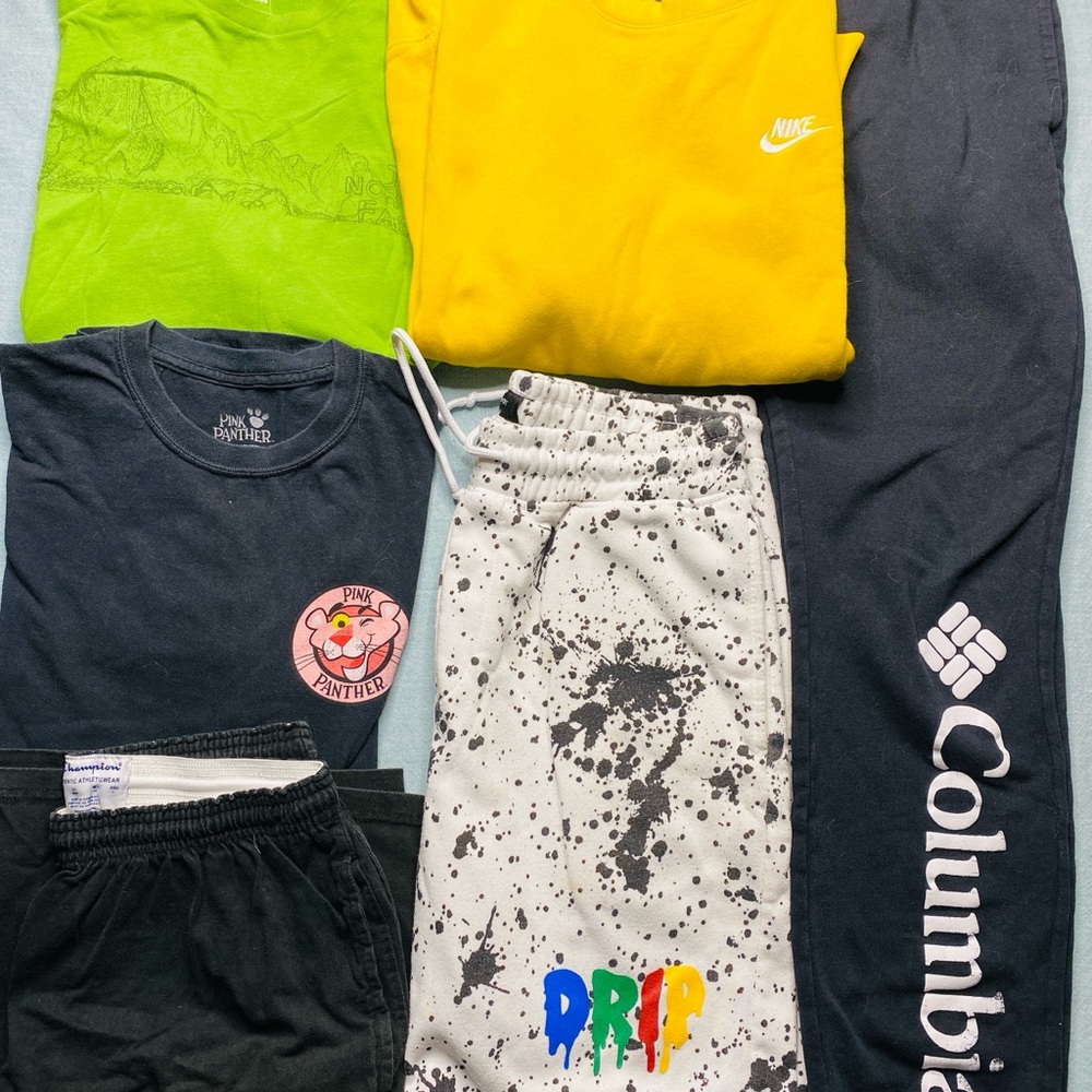 Nike Yellow Sweatshirt and Columbia Black Pants Lot S/M